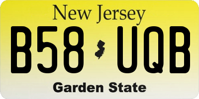 NJ license plate B58UQB