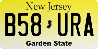 NJ license plate B58URA