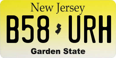NJ license plate B58URH