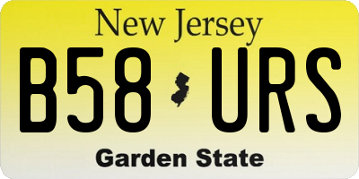 NJ license plate B58URS