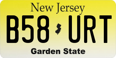 NJ license plate B58URT