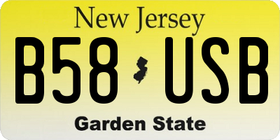 NJ license plate B58USB