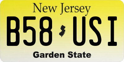 NJ license plate B58USI
