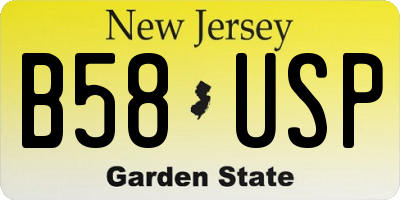 NJ license plate B58USP