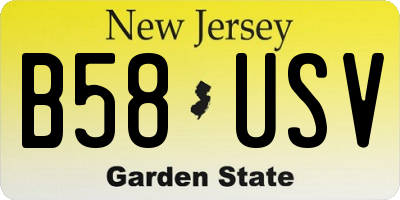 NJ license plate B58USV