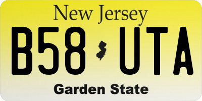 NJ license plate B58UTA