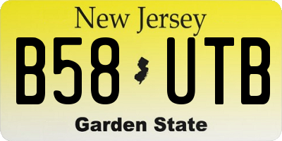 NJ license plate B58UTB