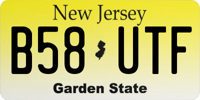 NJ license plate B58UTF