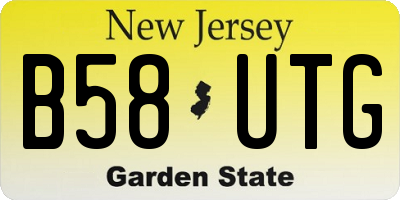 NJ license plate B58UTG
