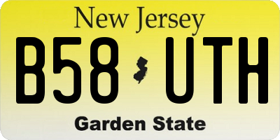 NJ license plate B58UTH