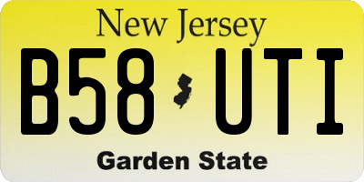 NJ license plate B58UTI