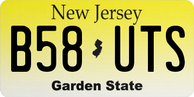 NJ license plate B58UTS