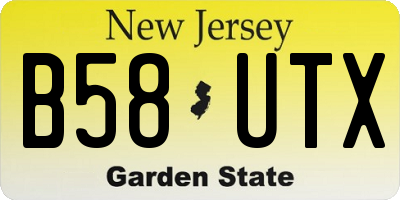 NJ license plate B58UTX
