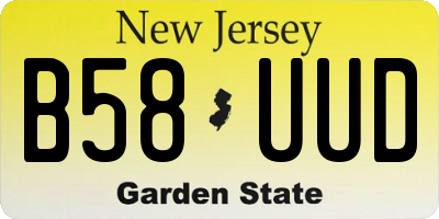 NJ license plate B58UUD