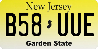 NJ license plate B58UUE