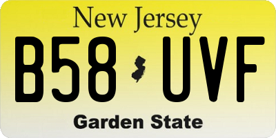 NJ license plate B58UVF