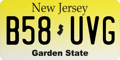 NJ license plate B58UVG