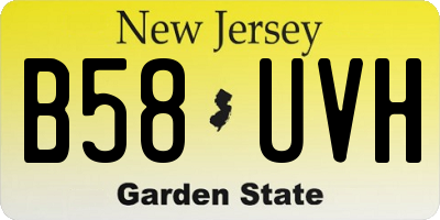 NJ license plate B58UVH