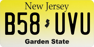 NJ license plate B58UVU