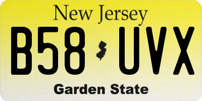 NJ license plate B58UVX