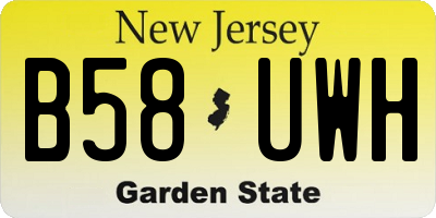 NJ license plate B58UWH