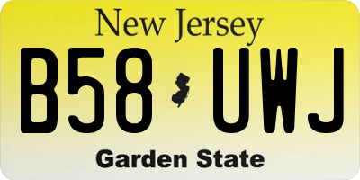 NJ license plate B58UWJ