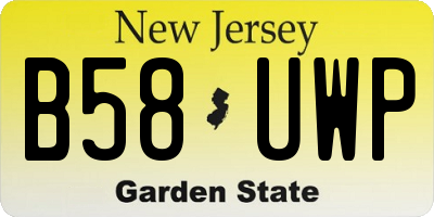 NJ license plate B58UWP