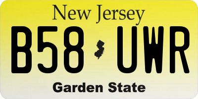 NJ license plate B58UWR
