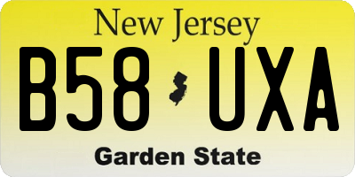 NJ license plate B58UXA