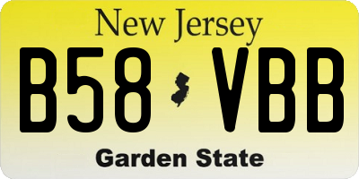NJ license plate B58VBB