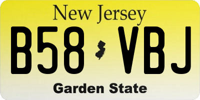 NJ license plate B58VBJ