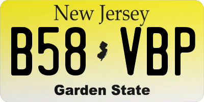 NJ license plate B58VBP