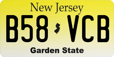 NJ license plate B58VCB