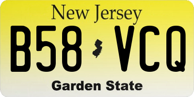 NJ license plate B58VCQ