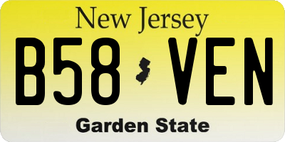NJ license plate B58VEN