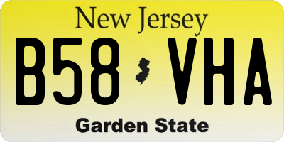 NJ license plate B58VHA