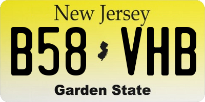 NJ license plate B58VHB