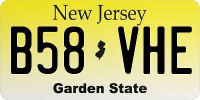 NJ license plate B58VHE