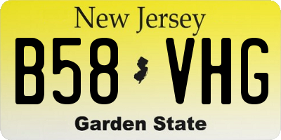 NJ license plate B58VHG