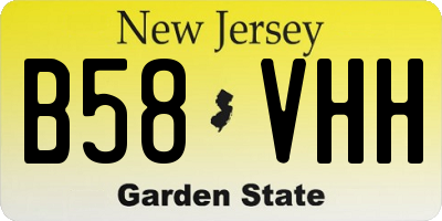 NJ license plate B58VHH