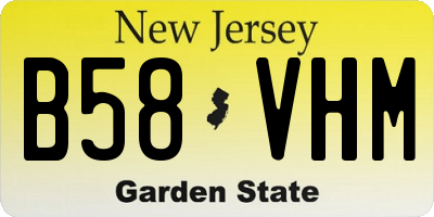 NJ license plate B58VHM
