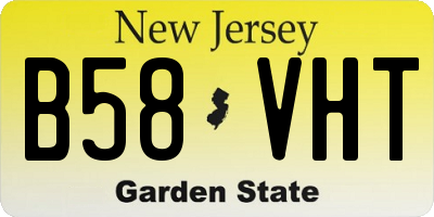 NJ license plate B58VHT