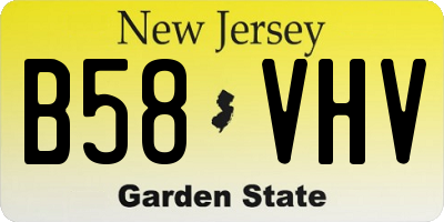 NJ license plate B58VHV