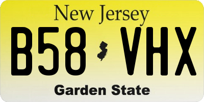 NJ license plate B58VHX