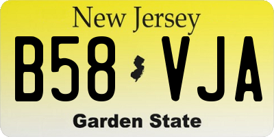 NJ license plate B58VJA