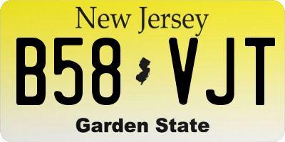 NJ license plate B58VJT
