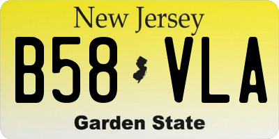 NJ license plate B58VLA