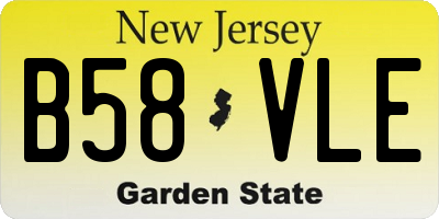NJ license plate B58VLE
