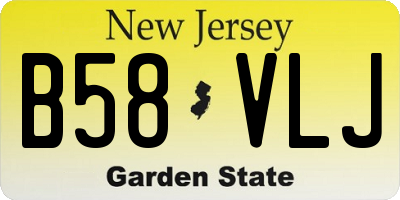 NJ license plate B58VLJ