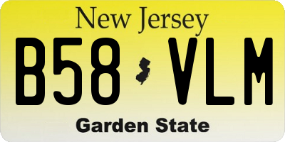 NJ license plate B58VLM
